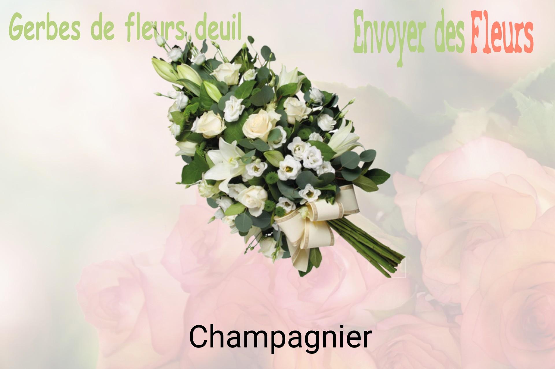 Gerbe de fleurs de deuil livrée à Champagnier